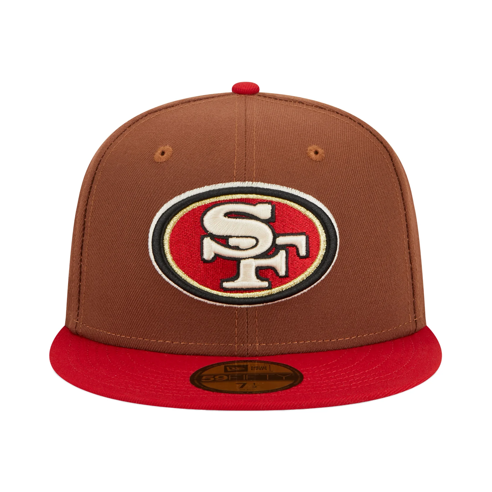 New Era San Francisco Harvest 49ers 70th Anniversary Side Patch 59fifty Fitted Hat- Brown