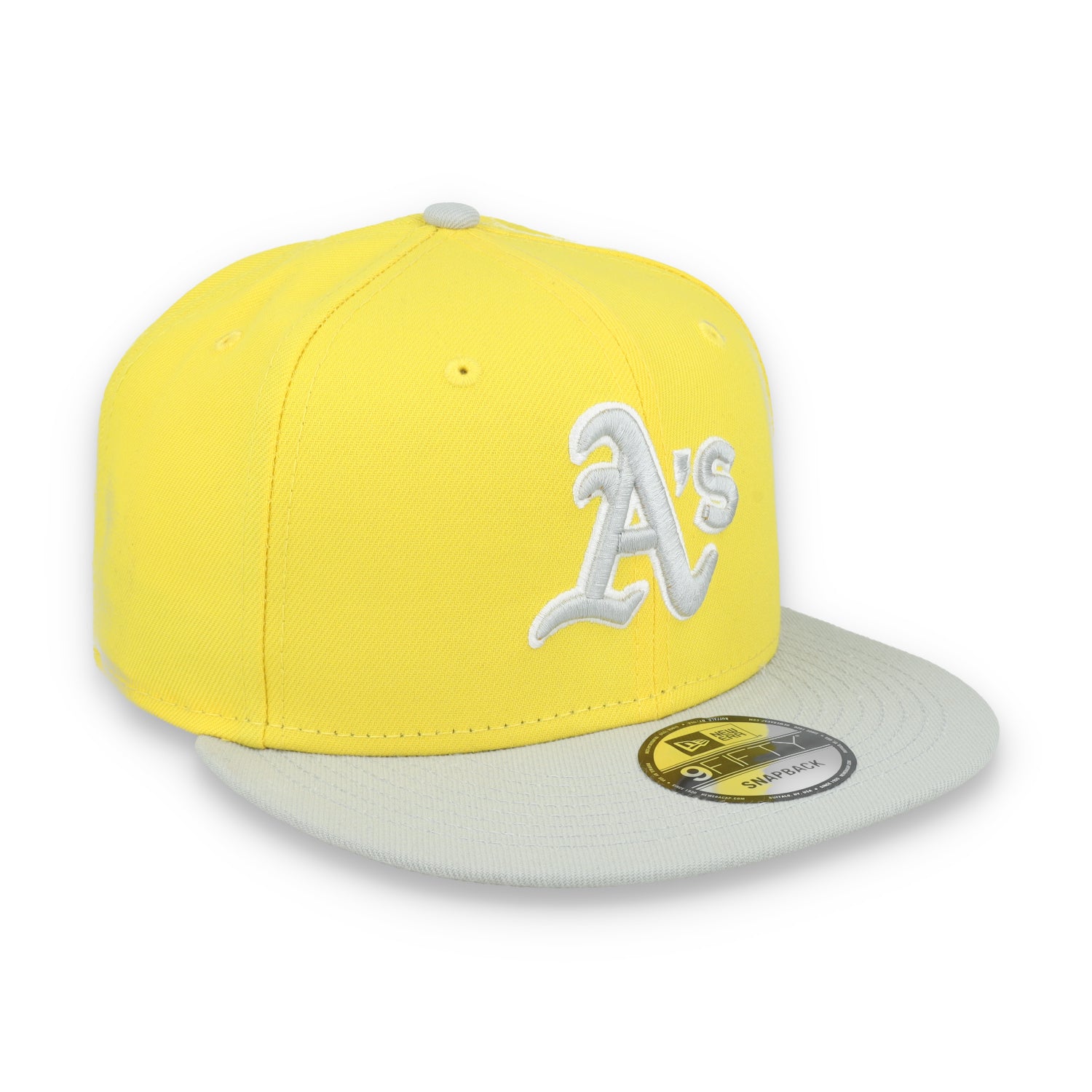 New Era Oakland Athletics 2-Tone Color Pack 9FIFTY Snapback Hat- Yellow/Grey