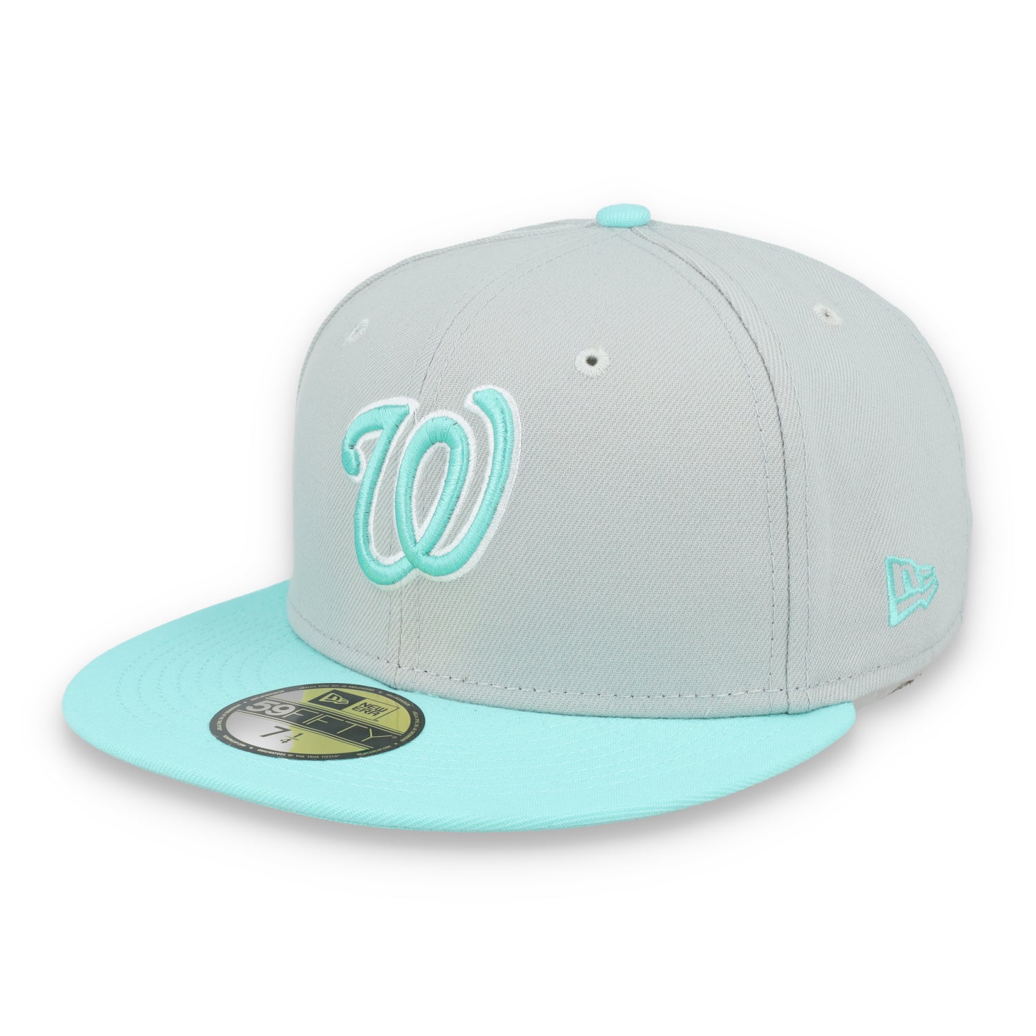 New Era Washington Nationals 2-Tone Color Pack 59FIFTY Fitted Hat-Gray/Turquoise
