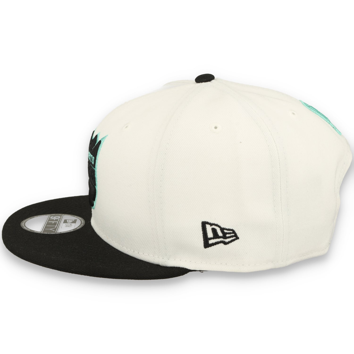 New Era Sacramento Kings 2-Tone Color Pack 9FIFTY Snapback Hat -White/Black/Teal