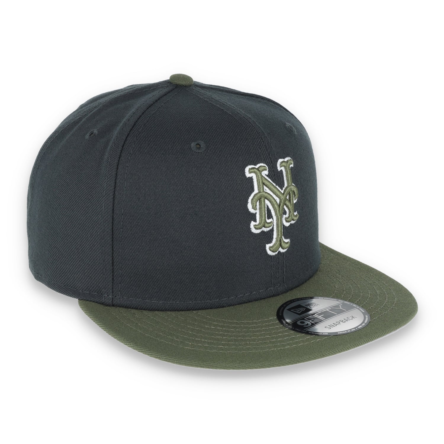 New Era New York Mets 2-Tone Color Pack 9FIFTY Snapback Hat- Grey/Olive