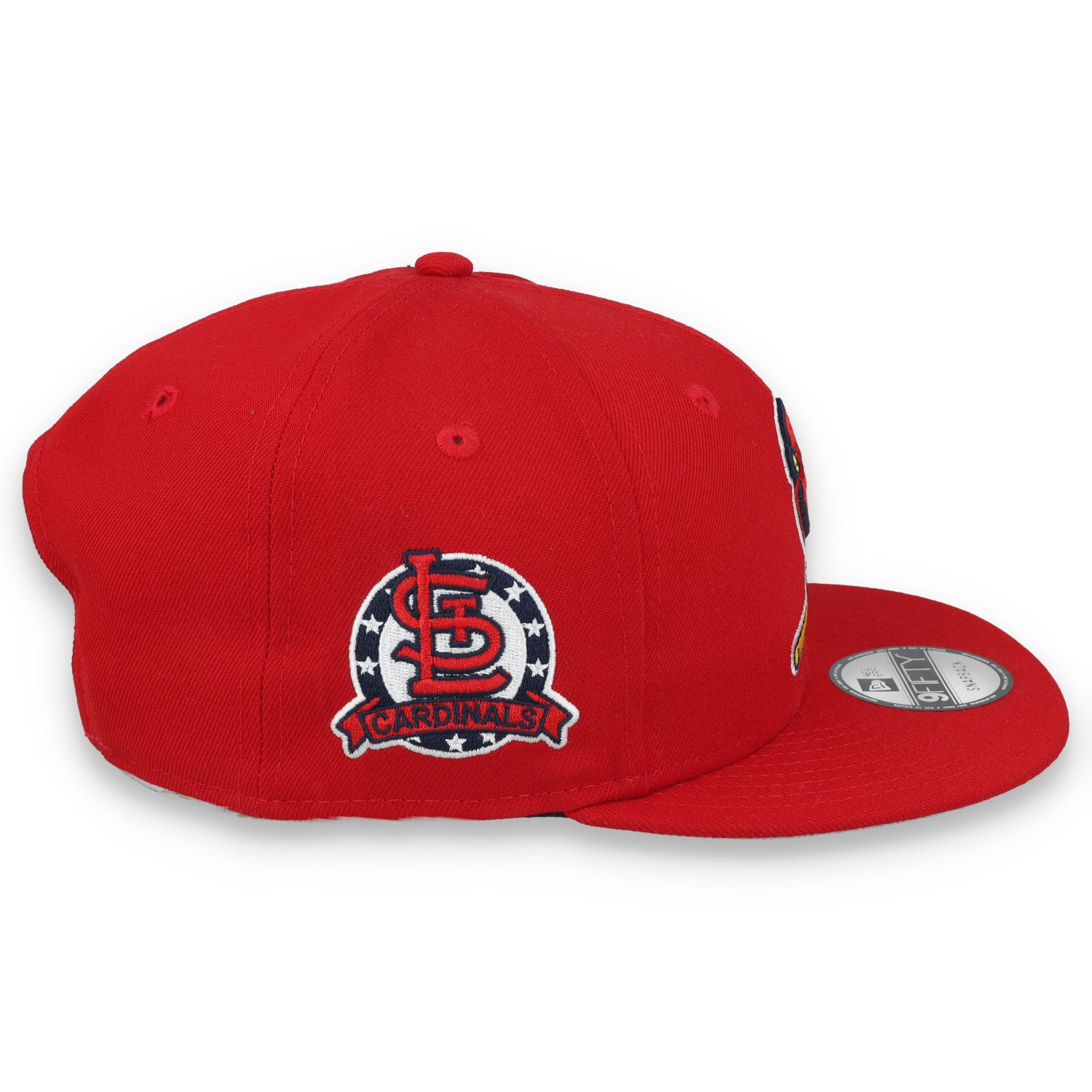 New Era St. Louis Cardinal Side Patch 9FIFTY Snapback Hat-Red