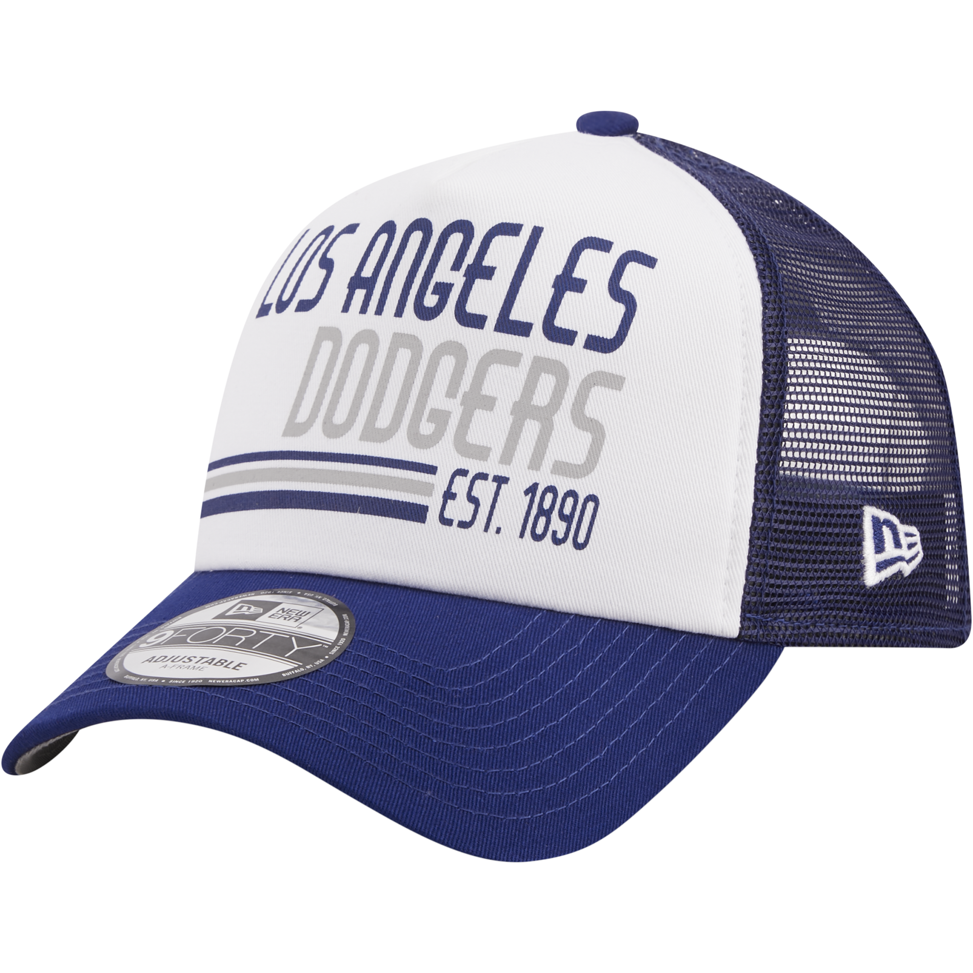 New Era Los Angeles Dodgers A Frame Stacked Trucker Cap