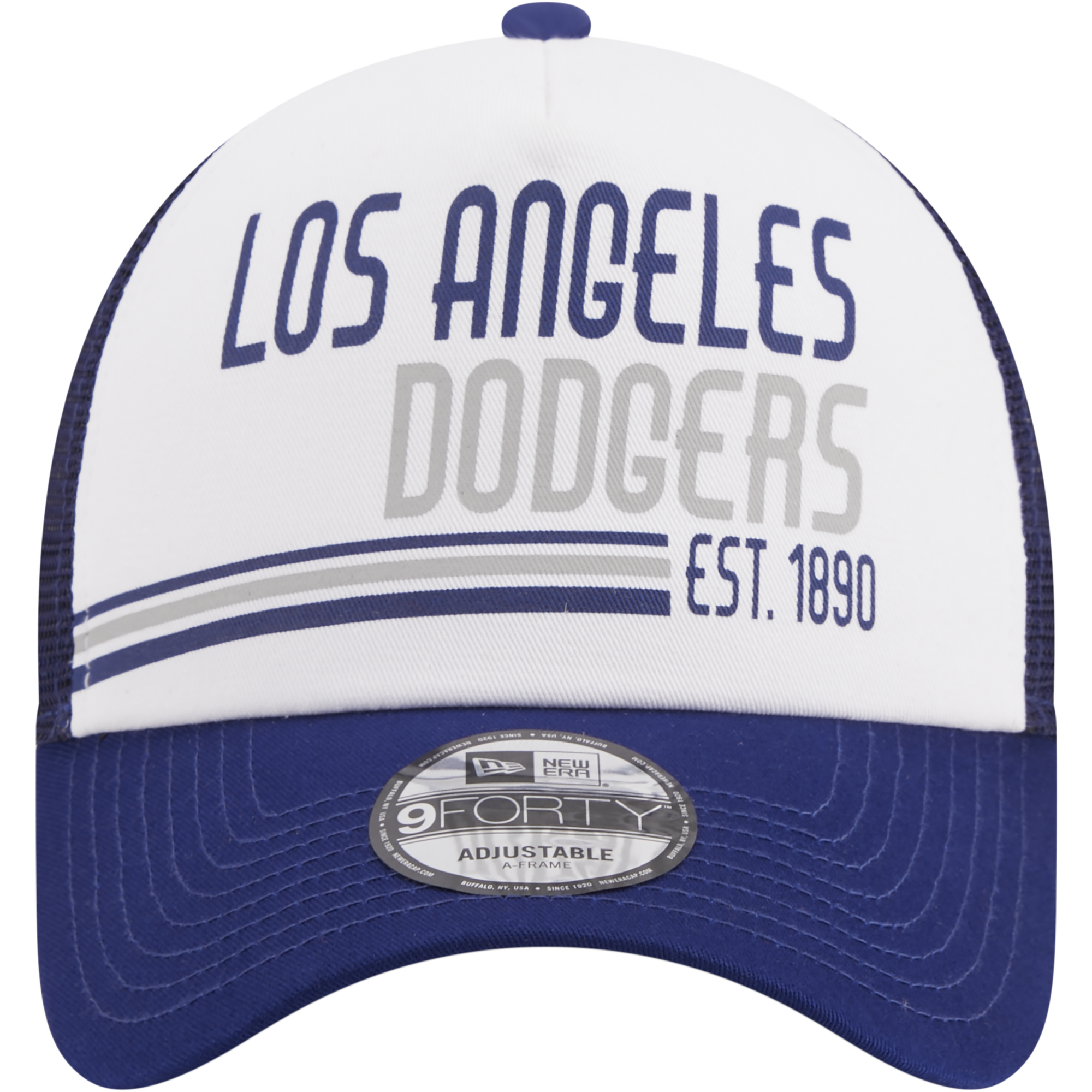 New Era Los Angeles Dodgers A Frame Stacked Trucker Cap