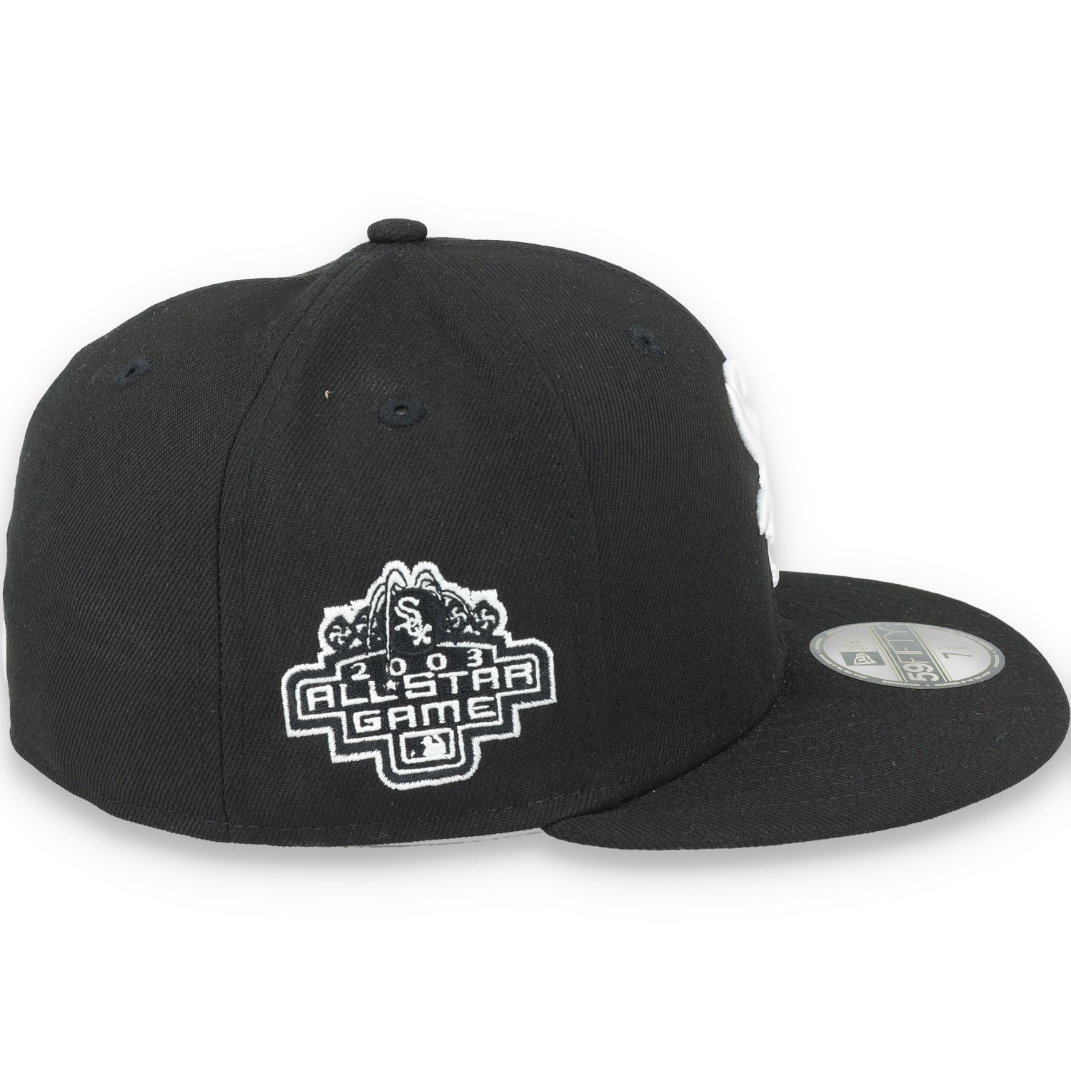 NEW ERA CHICAGO WHITE SOX 2003 ALL STAR SIDE PATCH 59FIFTY FITTED-BLACK/WHITE