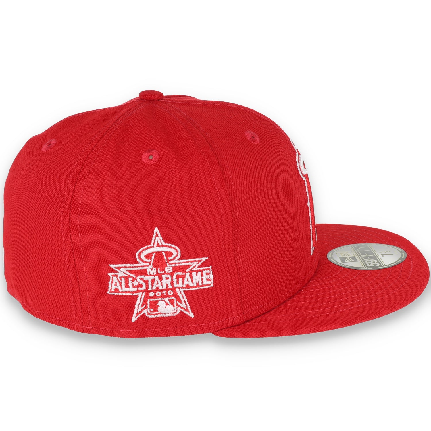 New Era Los Angels Angels 2010 MLB All Star Side Patch 59FIFTY Fitted Hat- Red/White