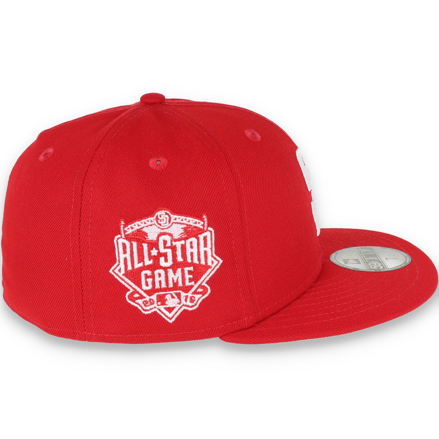 New Era San Diego Padres Side Patch 2015 All Star Game 59FIFTY Fitted Hat-Red/White