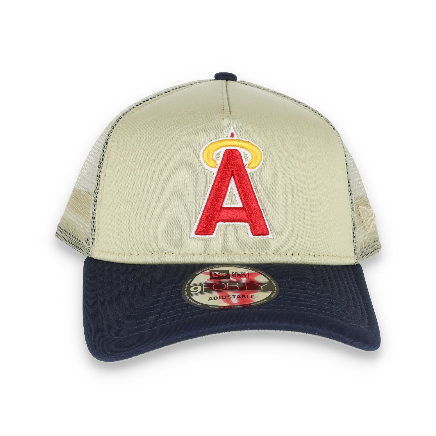 New Era Los Angeles Angels All Day 9Forty A-Frame Trucker-Tan/Navy