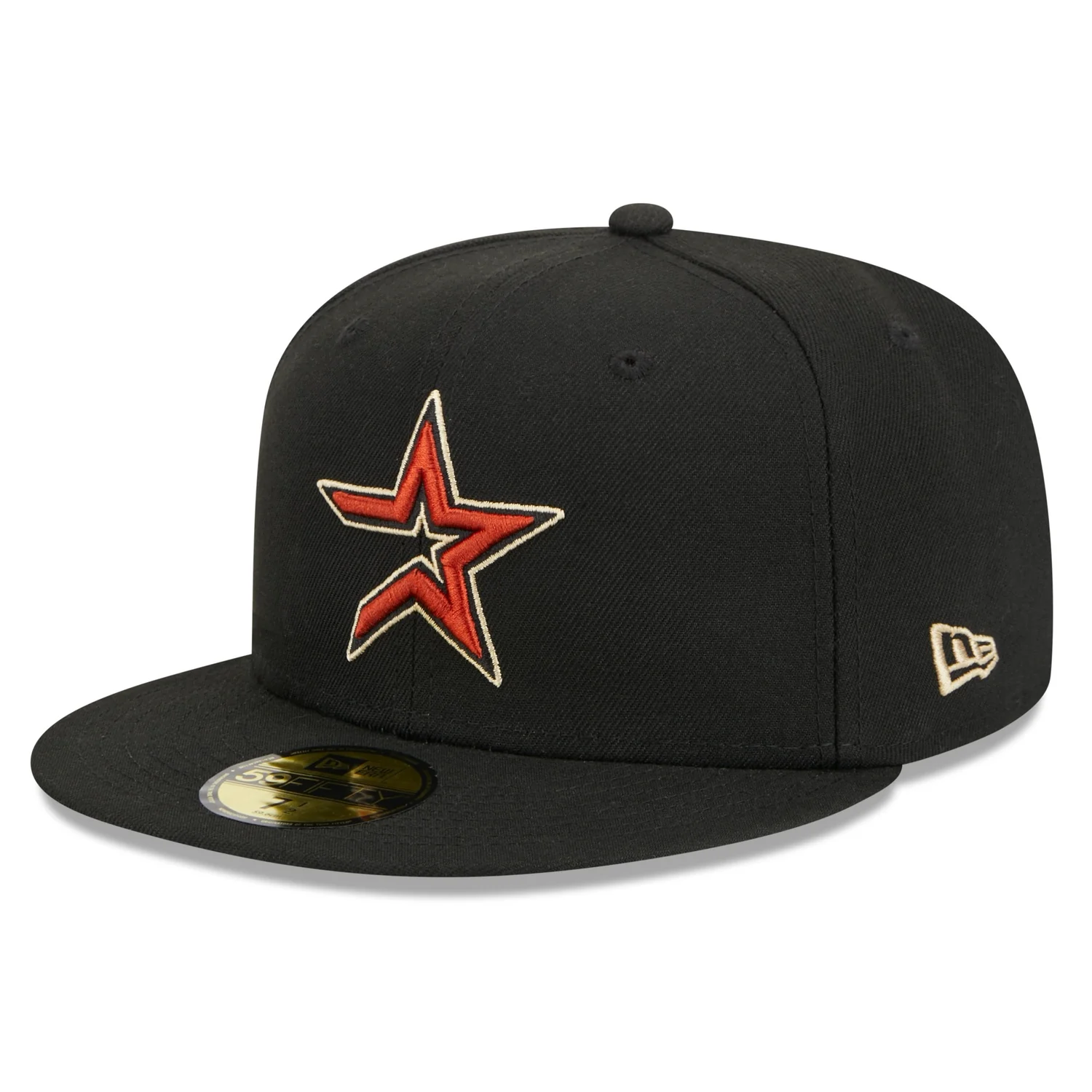 New Era Houston Astros Laurel 45th Anniversary Side Patch 59fifty Fitted Cap-Black