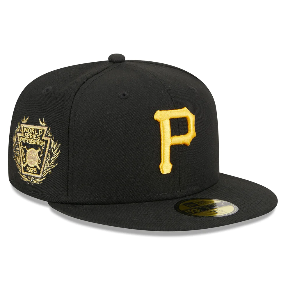 New Era Pittsburgh Pirates Laurel 1925 World Series Side Patch 59fifty Fitted Cap-Black