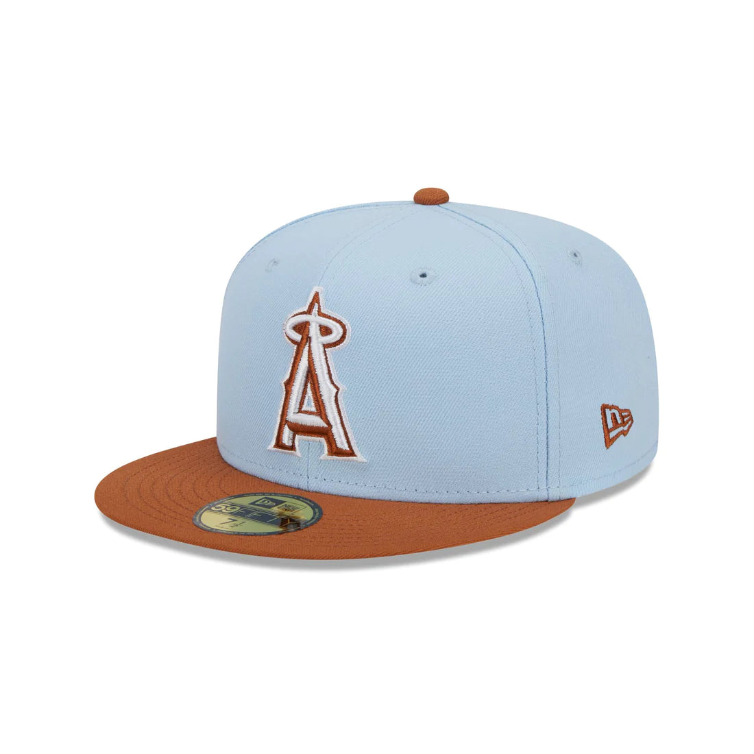 New Era Los Angeles Angels Color Pack 59FIFTY Fitted Hat-Light Blue/Rust Orange