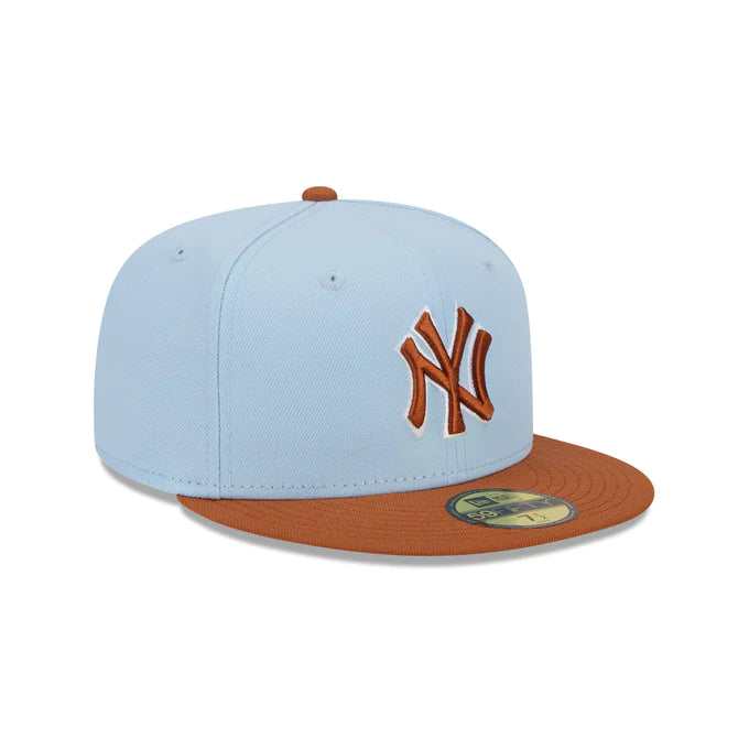 New Era New York Yankees Color Pack 59FIFTY Fitted Hat-Light Blue/Rust Orange