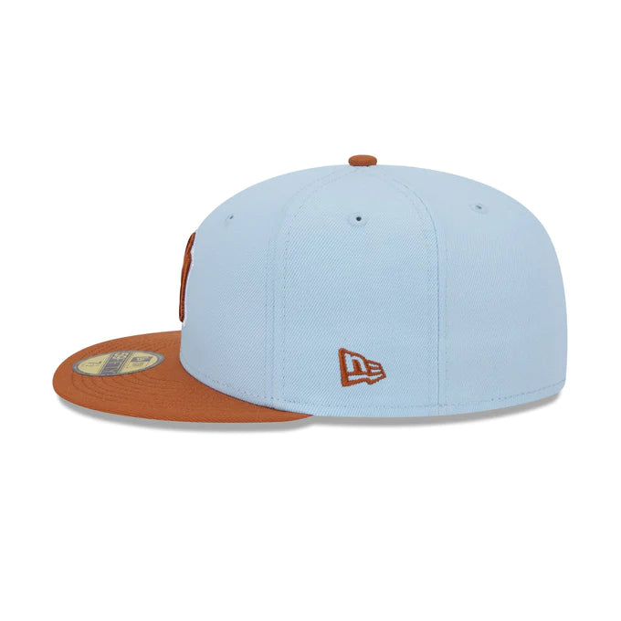 New Era New York Yankees Color Pack 59FIFTY Fitted Hat-Light Blue/Rust Orange