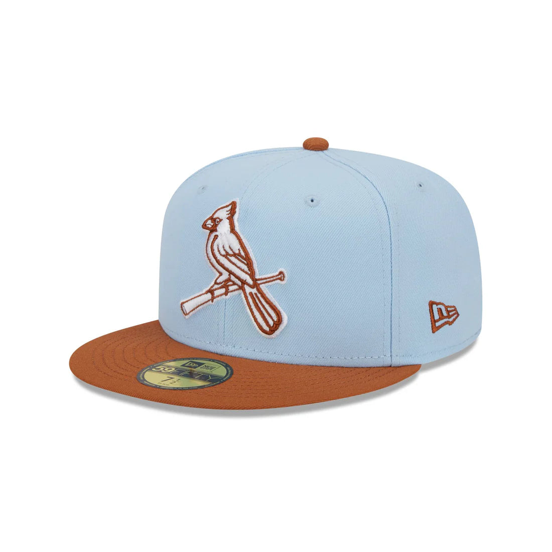 New Era St. Louis Cardinals Color Pack 59FIFTY Fitted Hat-Light Blue/Rust Orange