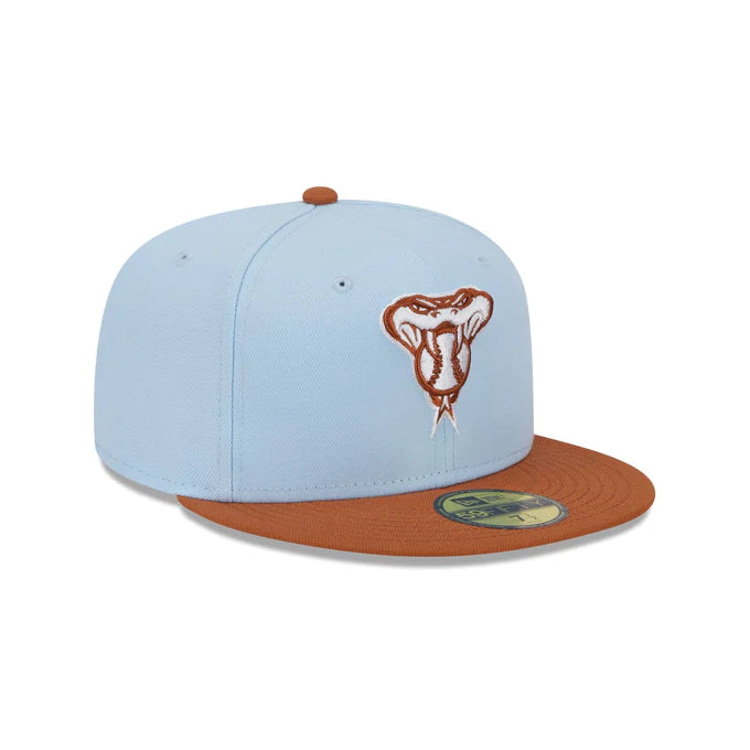 New Era Arizona Diamondbacks Color Pack 59FIFTY Fitted Hat-Light Blue/Rust Orange