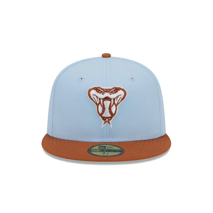 New Era Arizona Diamondbacks Color Pack 59FIFTY Fitted Hat-Light Blue/Rust Orange