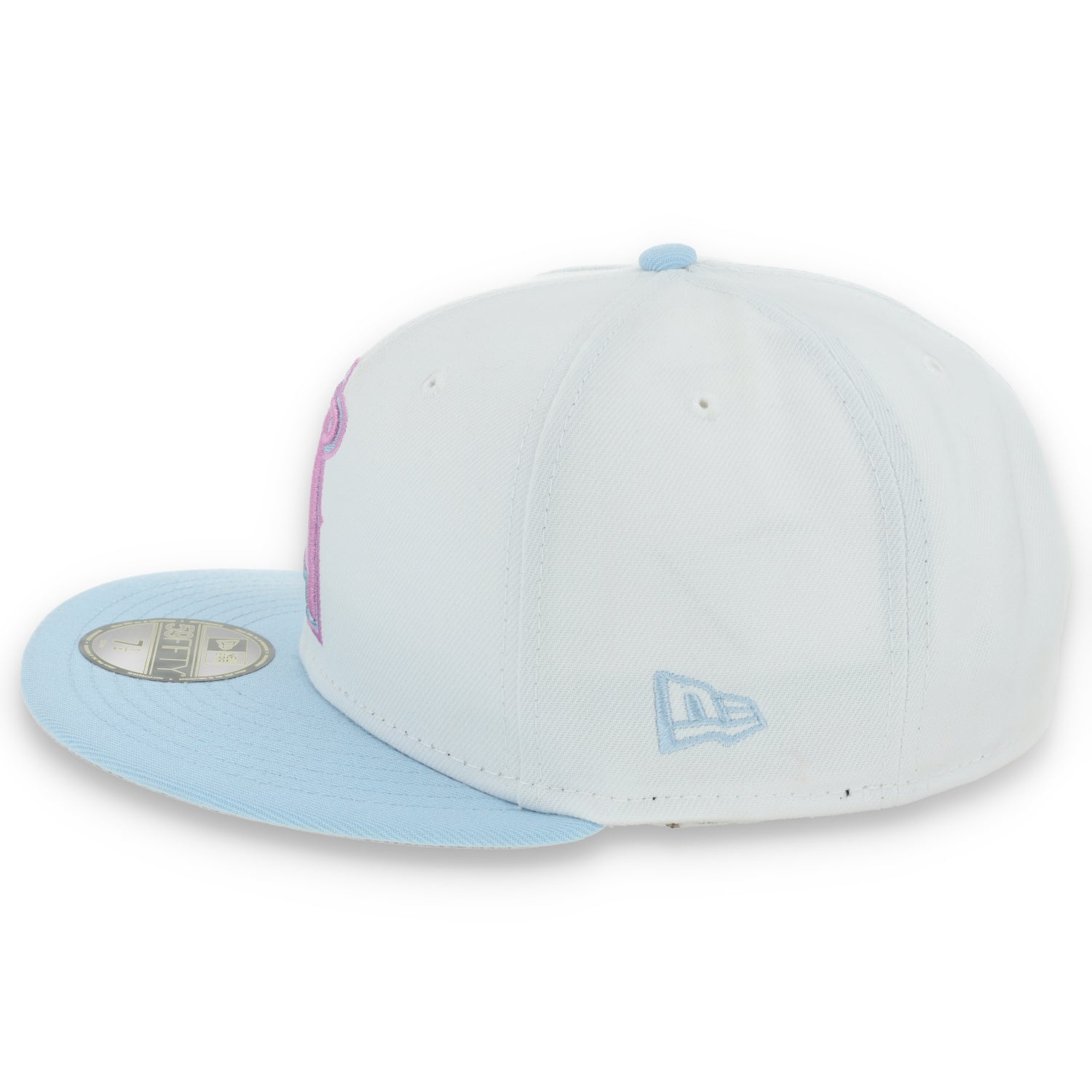 New Era Los Angeles Angels Color Pack 59FIFTY Fitted Hat-White/Light Blue Pink