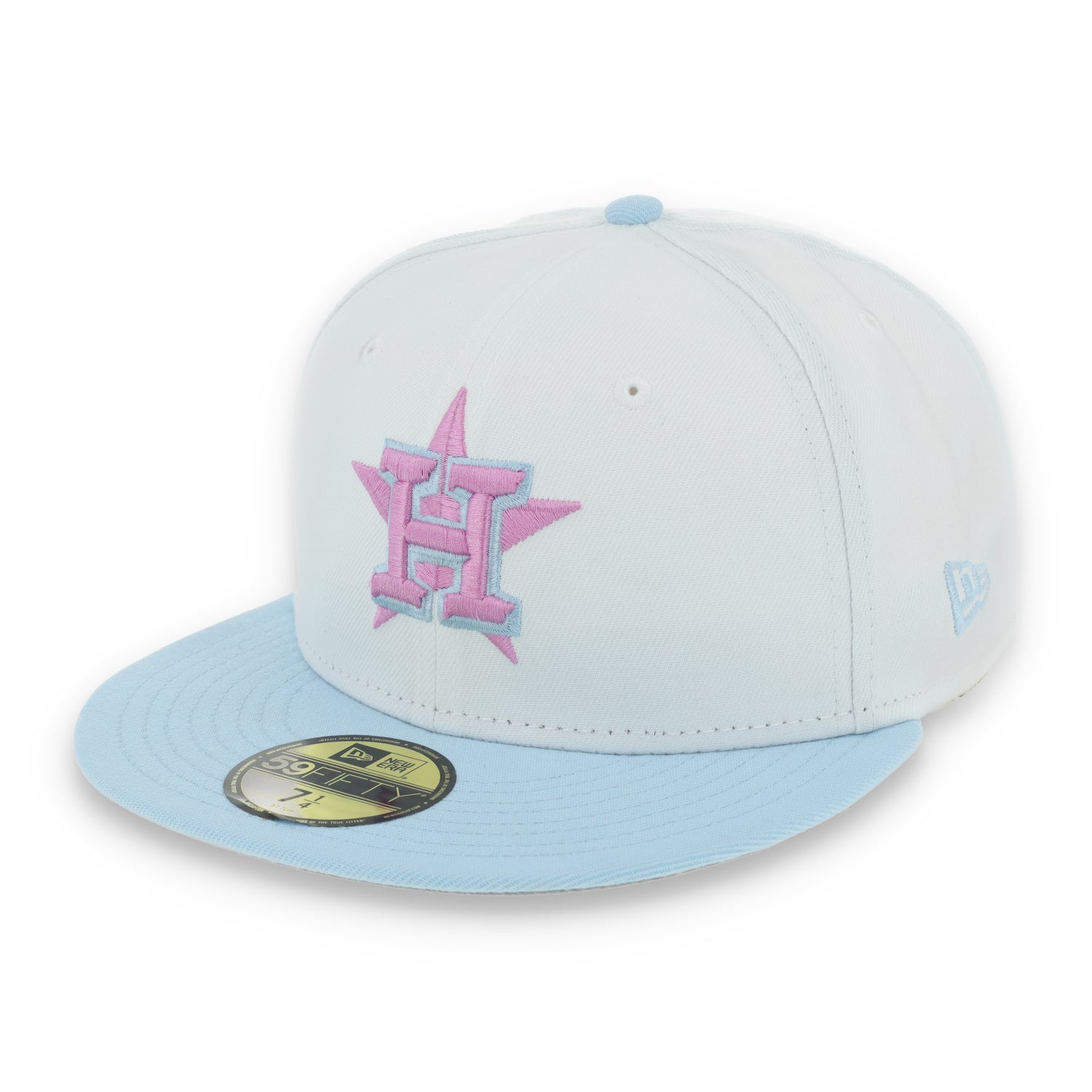 New Era Houston Astros Color Pack 59FIFTY Fitted Hat-White/Light Blue /Pink