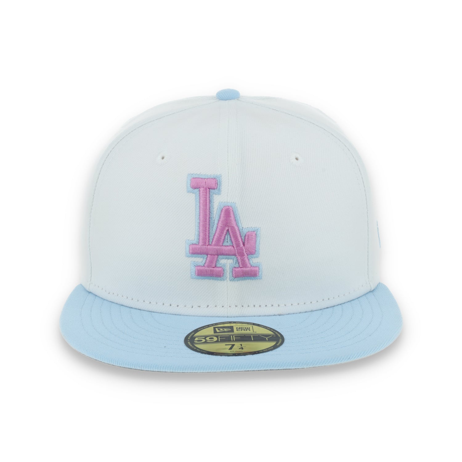 New Era  Los Angeles Dodgers Color Pack 59FIFTY Fitted Hat-White/Light Blue /Pink