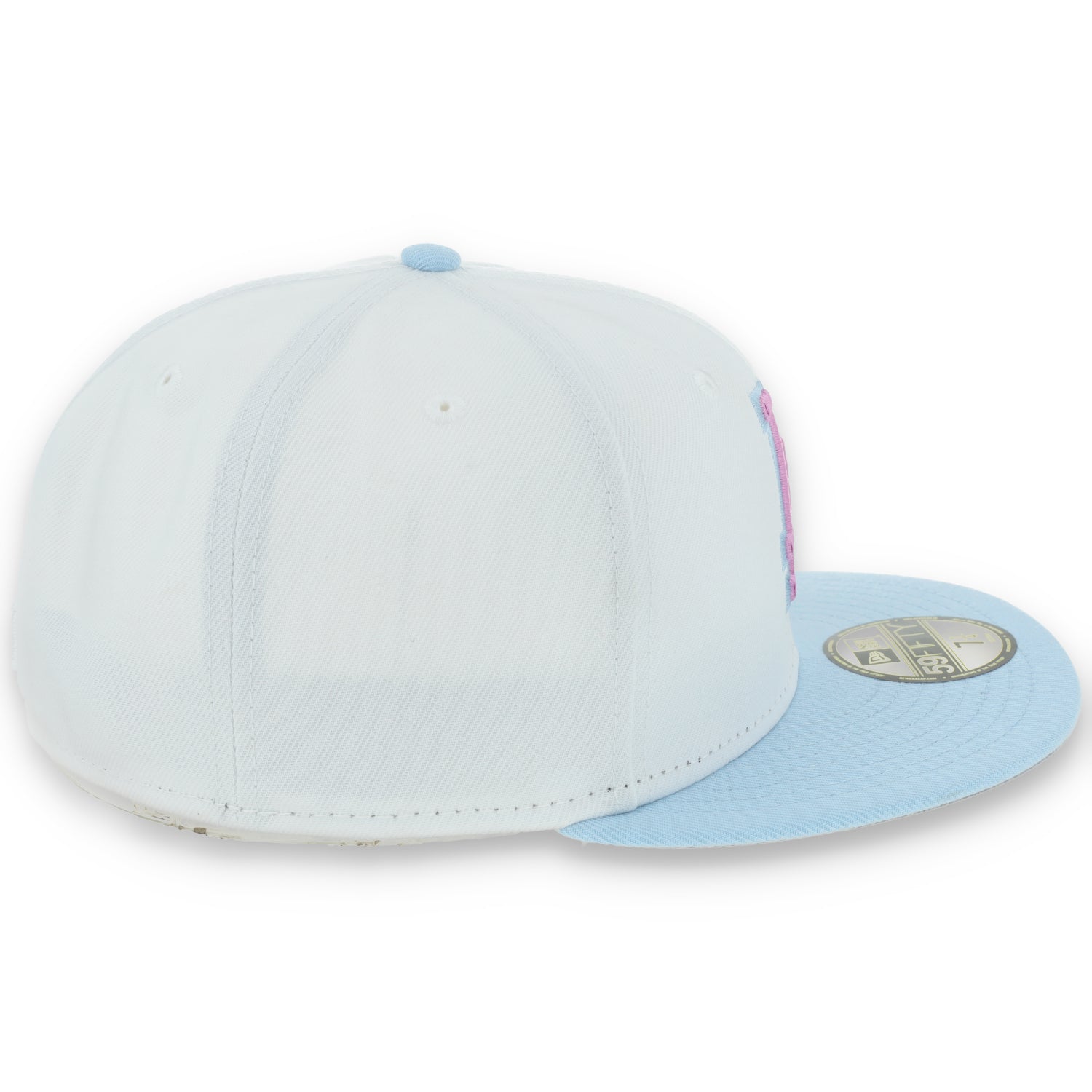 New Era  Los Angeles Dodgers Color Pack 59FIFTY Fitted Hat-White/Light Blue /Pink