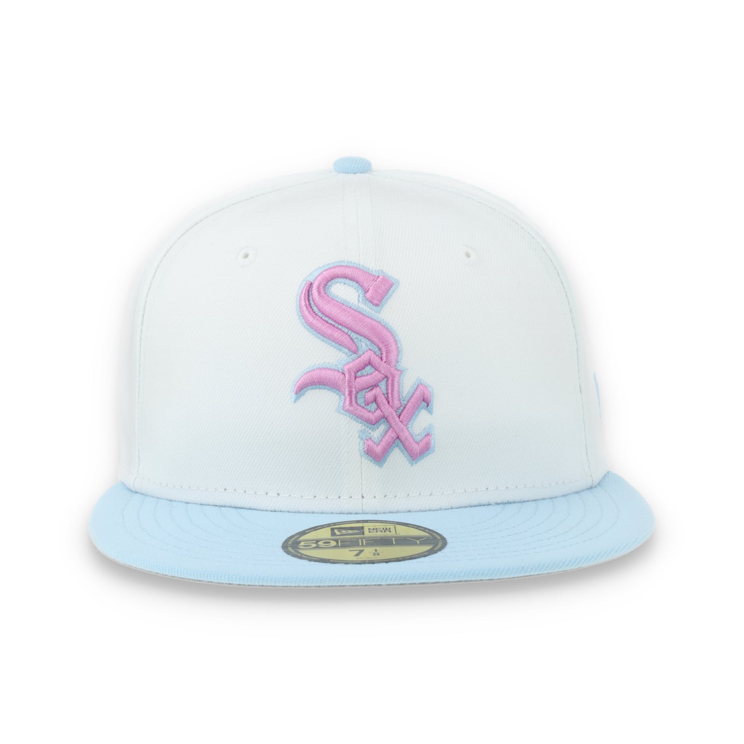 New Era Chicago White Sox Color Pack 59FIFTY Fitted Hat-White/Light Blue /Pink