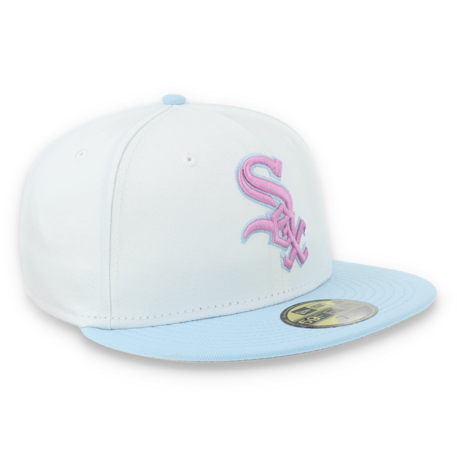 New Era Chicago White Sox Color Pack 59FIFTY Fitted Hat-White/Light Blue /Pink