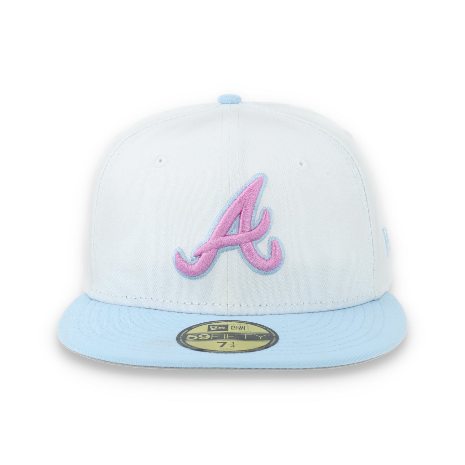 New Era Atlanta Braves Color Pack 59FIFTY Fitted Hat-White/Light Blue /Pink