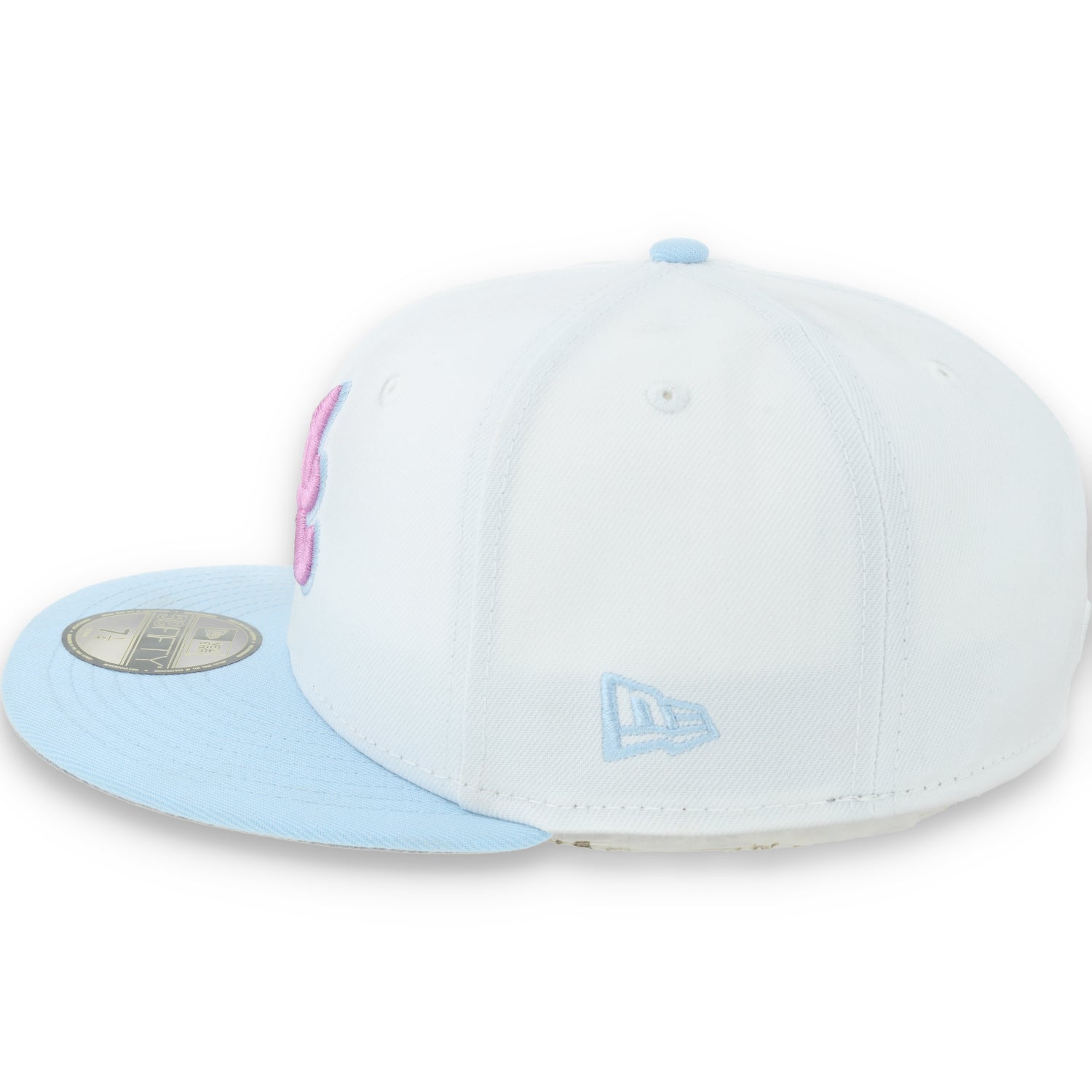 New Era Atlanta Braves Color Pack 59FIFTY Fitted Hat-White/Light Blue /Pink