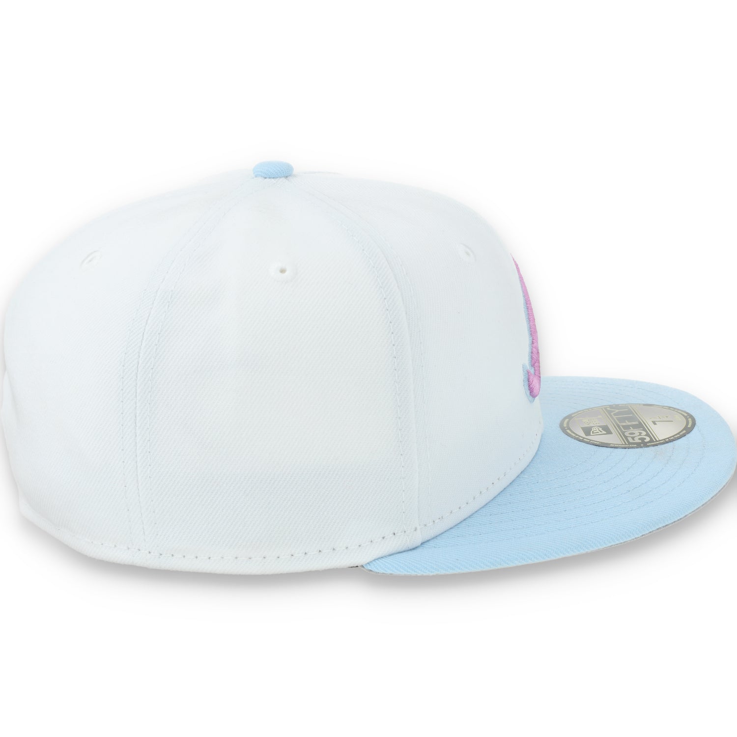 New Era Atlanta Braves Color Pack 59FIFTY Fitted Hat-White/Light Blue /Pink