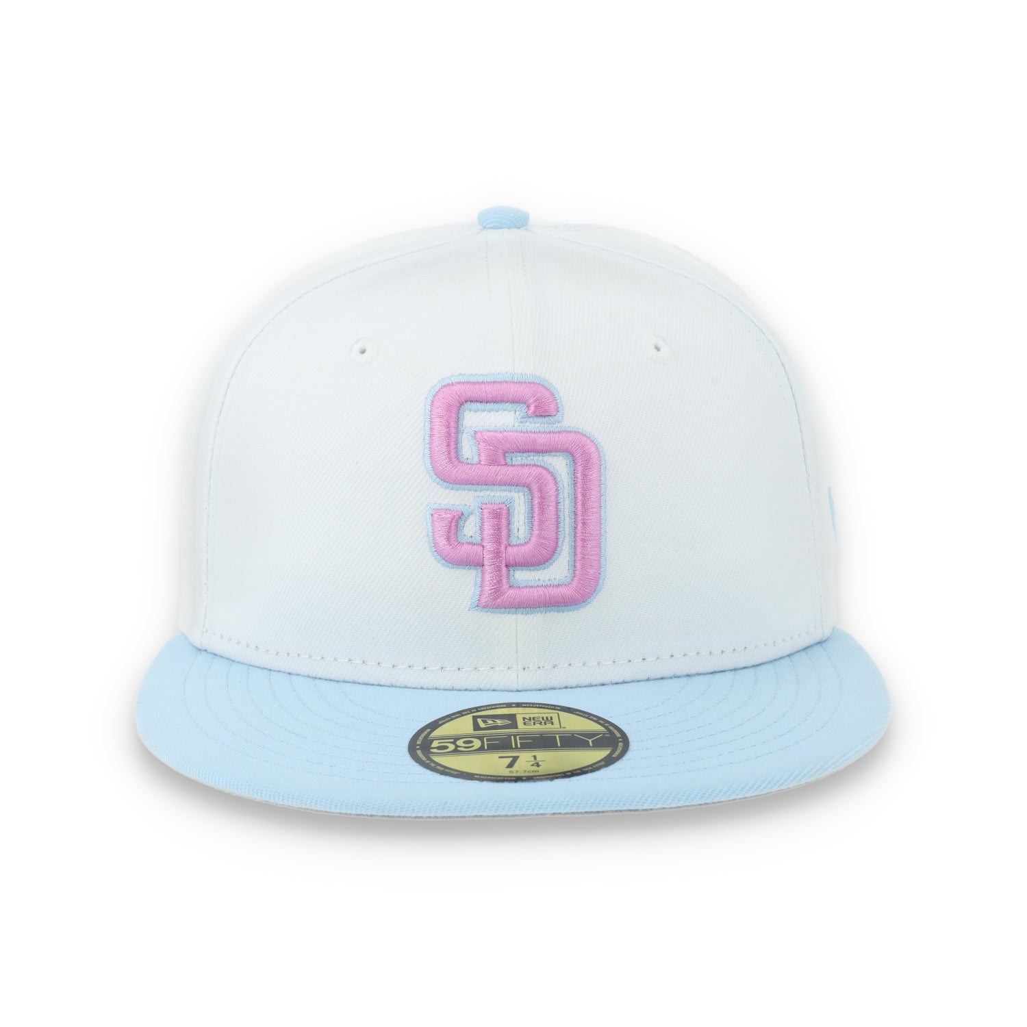 New Era San Diego Padres Color Pack 59FIFTY Fitted Hat-White/Light Blue /Pink