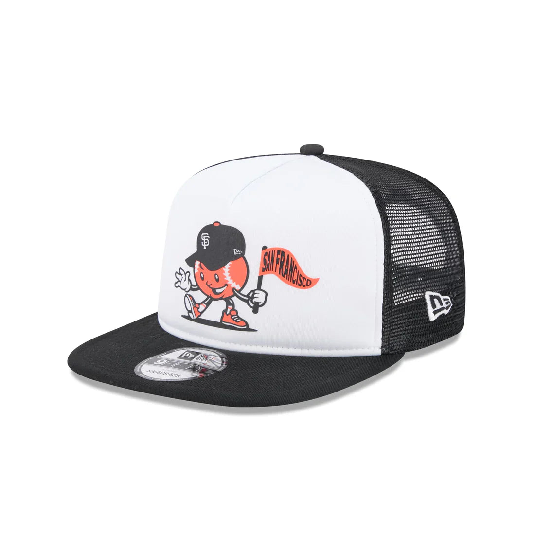 New Era Youth San Francisco Giants Mascot Court Sport 9FIFTY A-Frame Trucker Hat