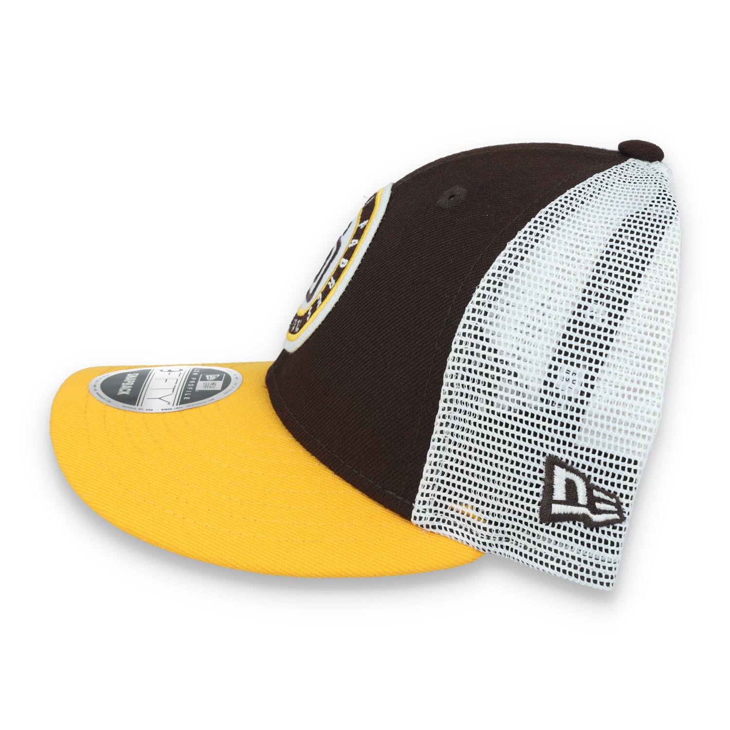 New Era San Diego Padres Throwback Low Profile 9FIFTY Trucker Snapback Hat