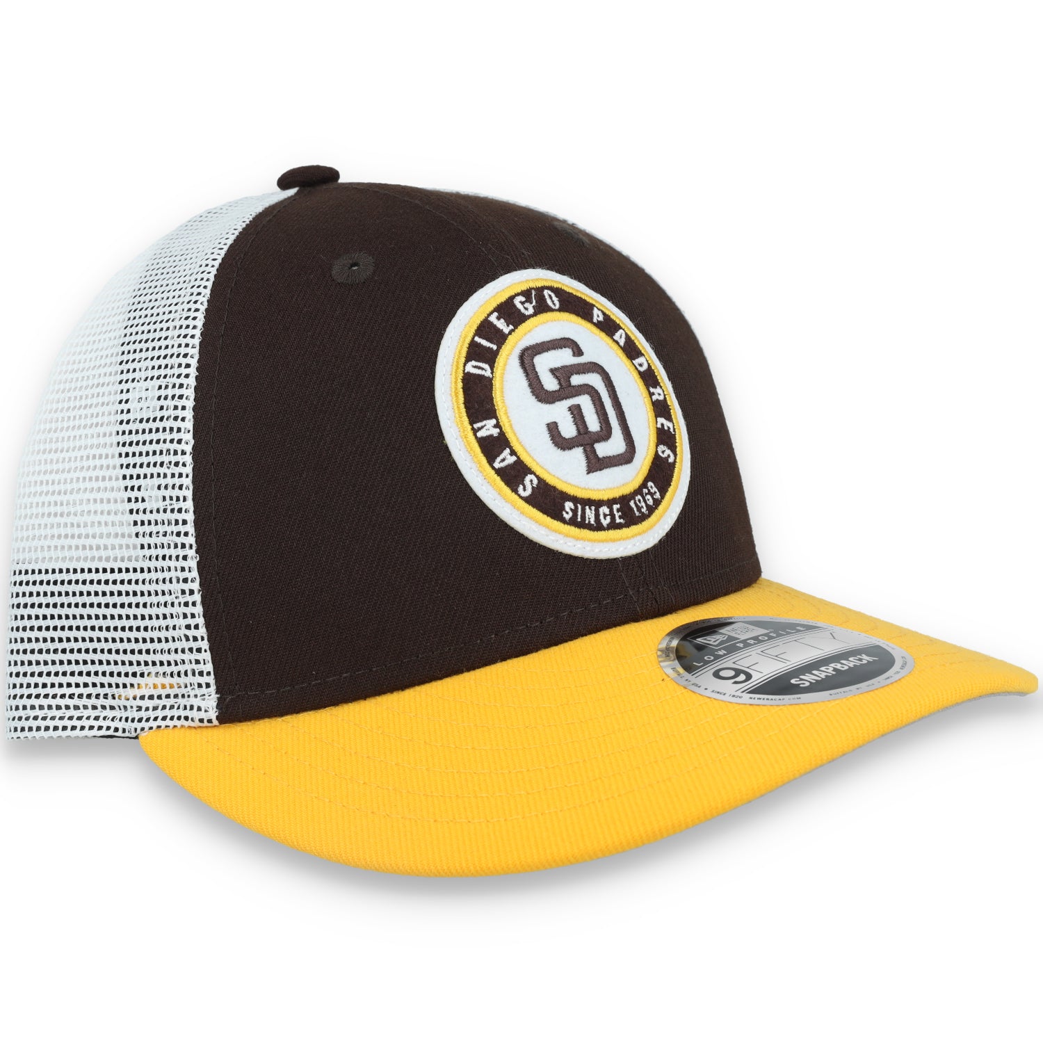 New Era San Diego Padres Throwback Low Profile 9FIFTY Trucker Snapback Hat