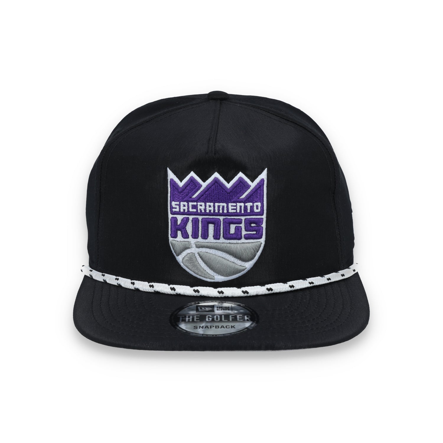 New Era Sacramento Kings Golfer Team Rope Snapback Hat - Black