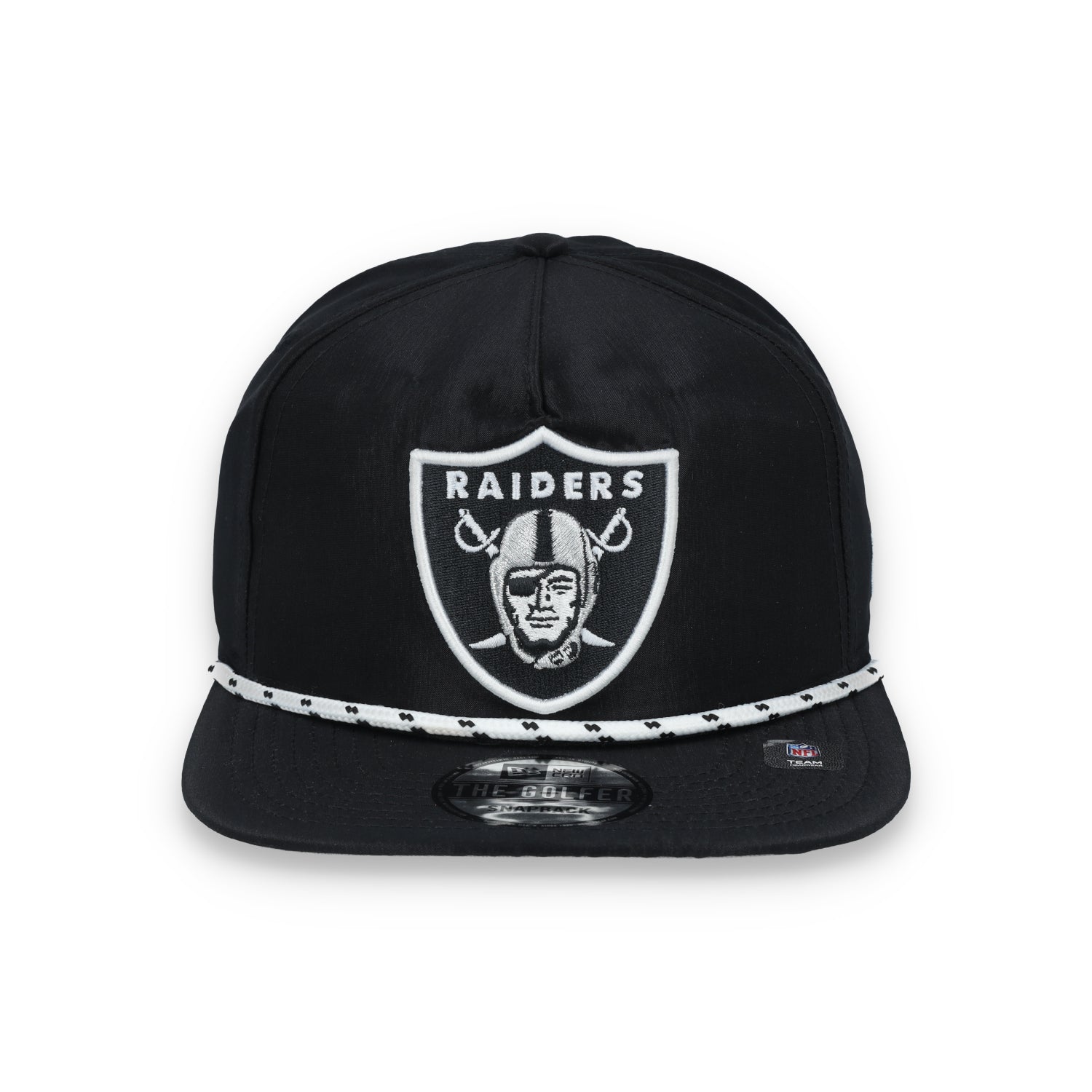 New Era Las Vegas Raiders Golfer Team Rope Snapback Hat - Black