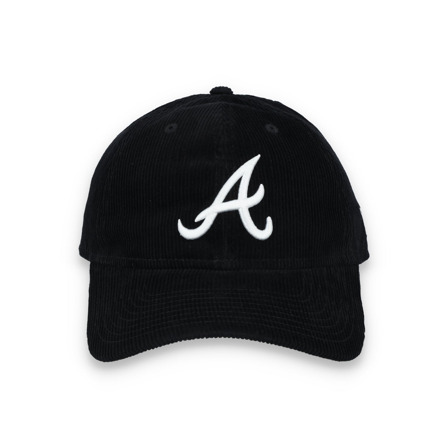 New Era Atlanta Braves Corduroy 9TWENTY Adjustable Hat-Black/White