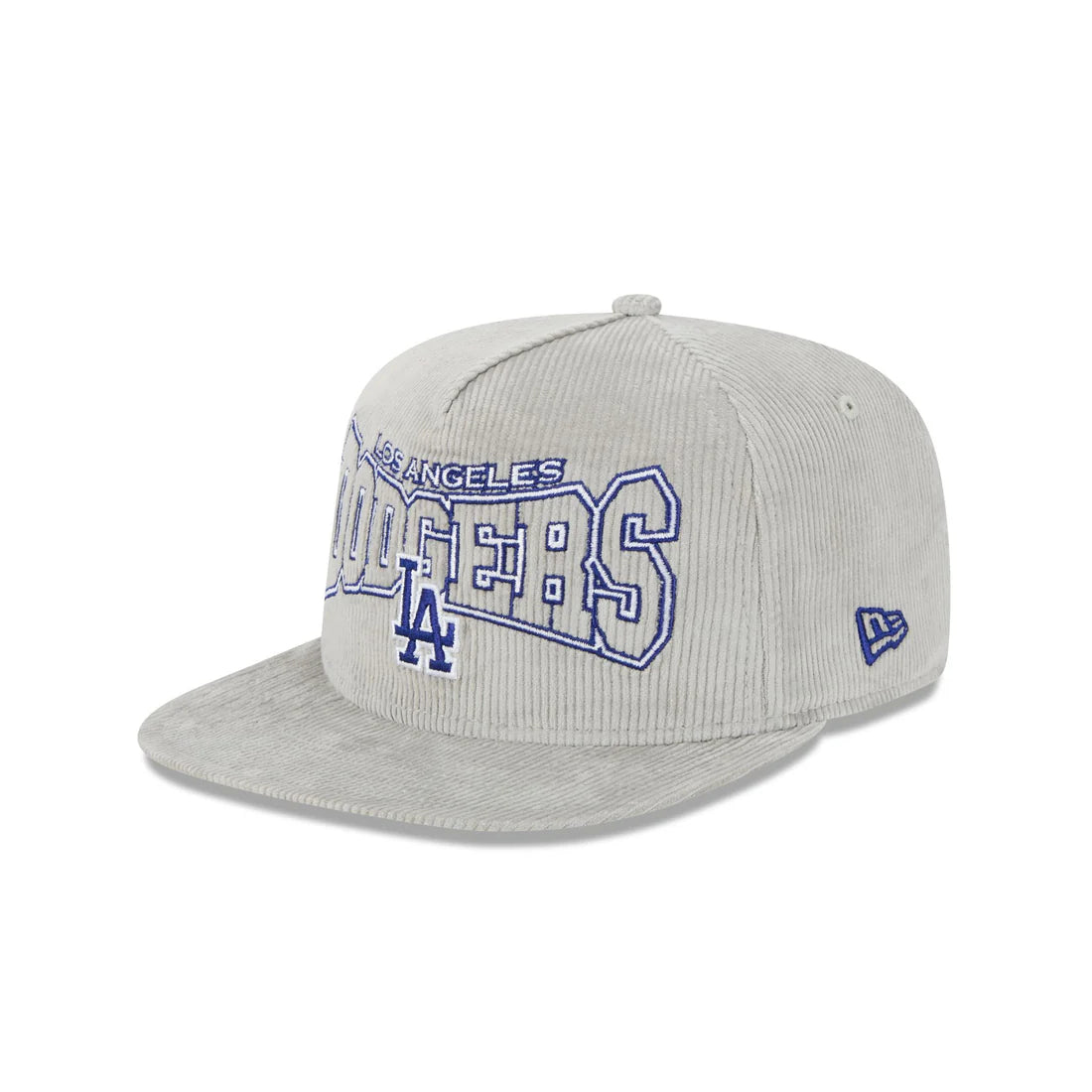 New Era Los Angeles Dodgers Corduroy Gray Cord Golfer Snapback Hat