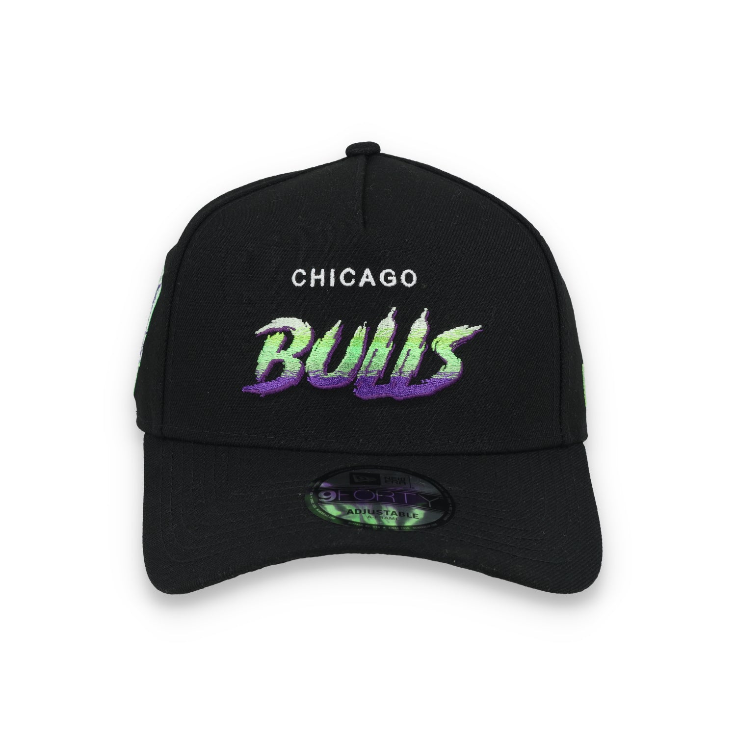 New Era Chicago Bulls 6X A-Frame 9FORTY Adjustable Snapback Hat-Black