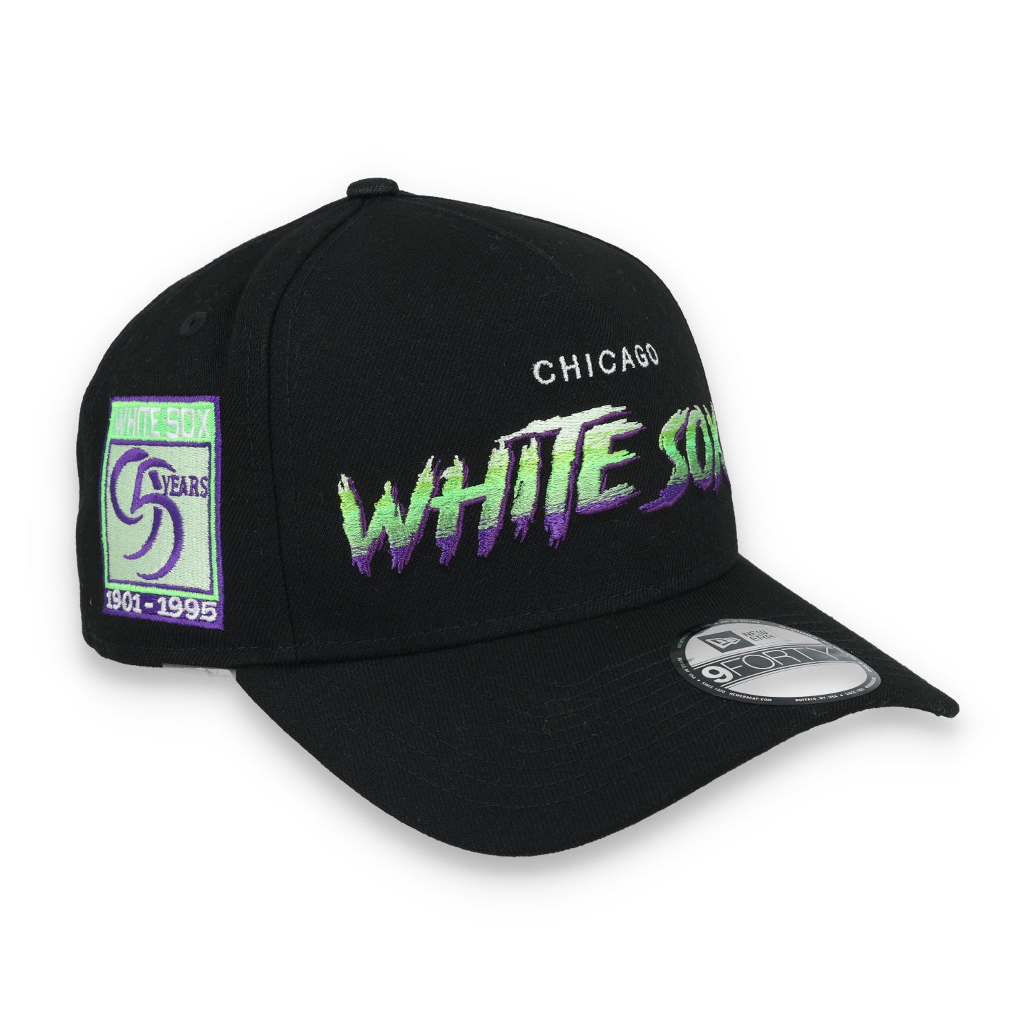 New Era Chicago White Sox 95th Anniversary Patch A-Frame 9FORTY Adjustable Hat