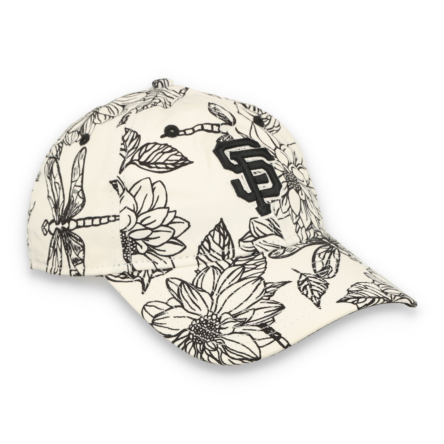 New Era Women's San Francisco Giants Floral 9TWENTY Adjustable Hat-White/Black