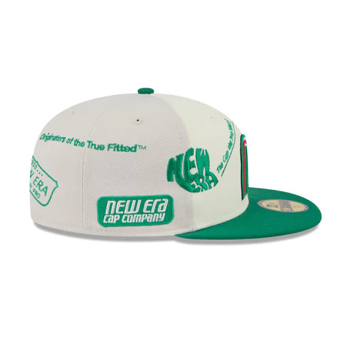 New Era Mexico Anniversary Logos Stone 59FIFTY Fitted Hat-White/Green