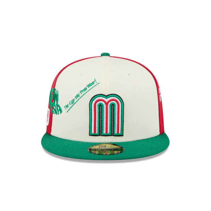 New Era Mexico Anniversary Logos 59FIFTY Fitted Hat-White/Green