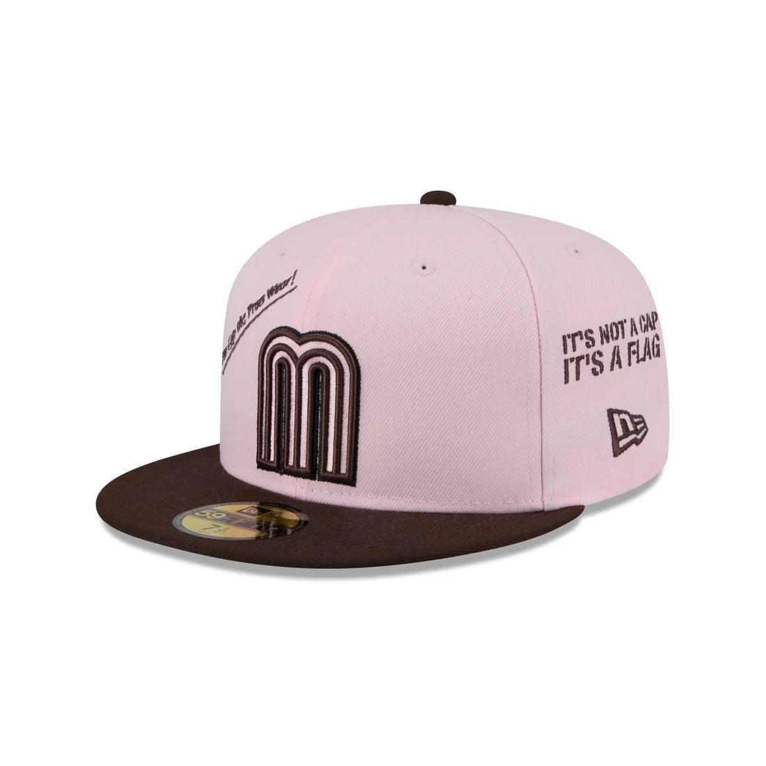 New Era Mexico Anniversary Logos 59FIFTY Fitted Hat-Pink/Brown