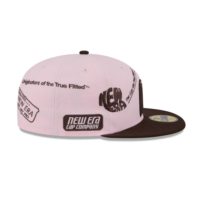 New Era Mexico Anniversary Logos 59FIFTY Fitted Hat-Pink/Brown