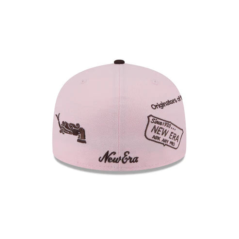 New Era Mexico Anniversary Logos 59FIFTY Fitted Hat-Pink/Brown