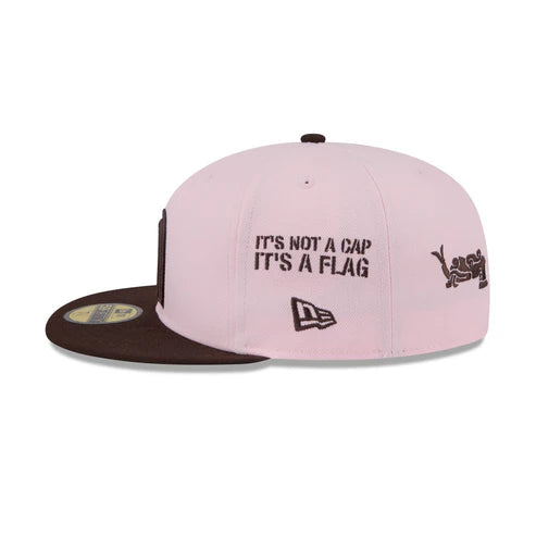 New Era Mexico Anniversary Logos 59FIFTY Fitted Hat-Pink/Brown