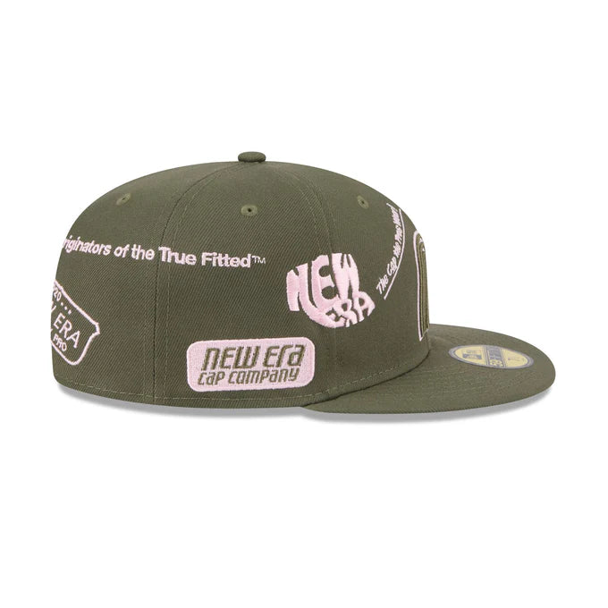 New Era Mexico Anniversary Series 59FIFTY Fitted Hat-Olive Green/Pink
