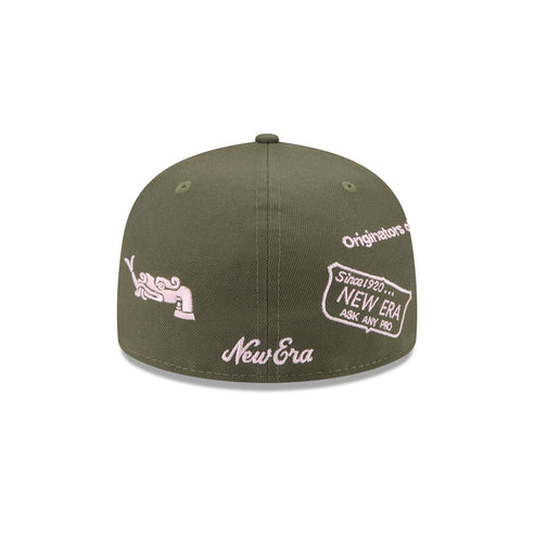 New Era Mexico Anniversary Series 59FIFTY Fitted Hat-Olive Green/Pink