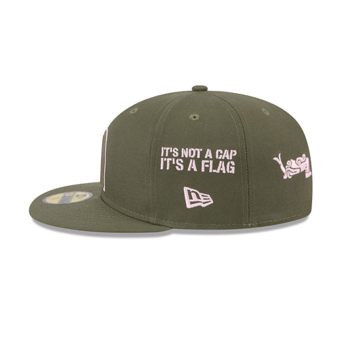 New Era Mexico Anniversary Series 59FIFTY Fitted Hat-Olive Green/Pink