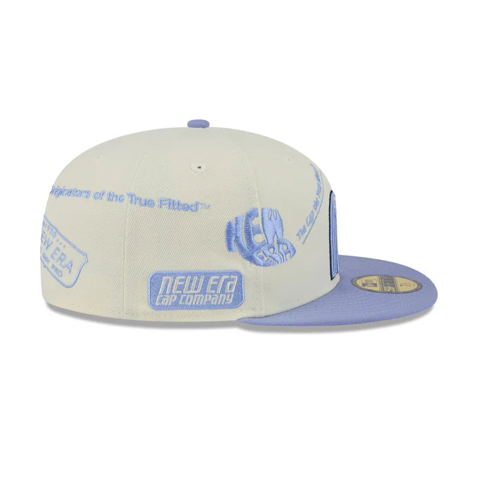 New Era Mexico Anniversary Logos 59FIFTY Fitted Hat-Chrome/Lavender